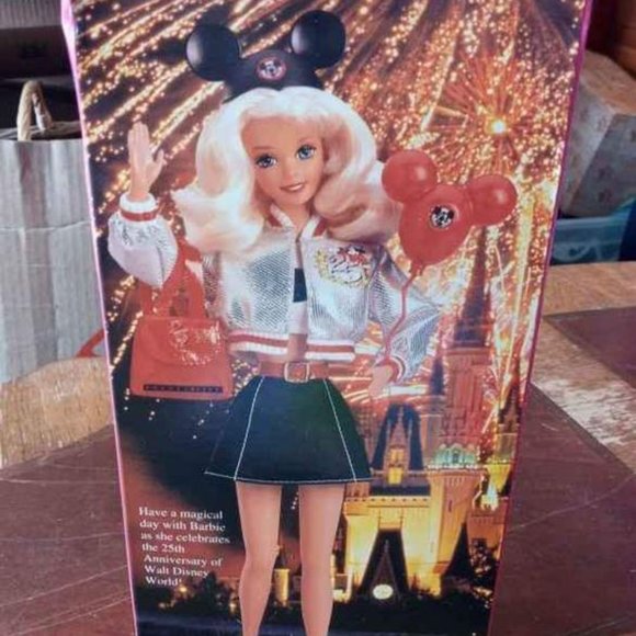 SPECIAL EDITION 25TH ANNIVERSARY WALT DISNEY WORLD BARBIE UNOPENED 1996 - Picture 3 of 5